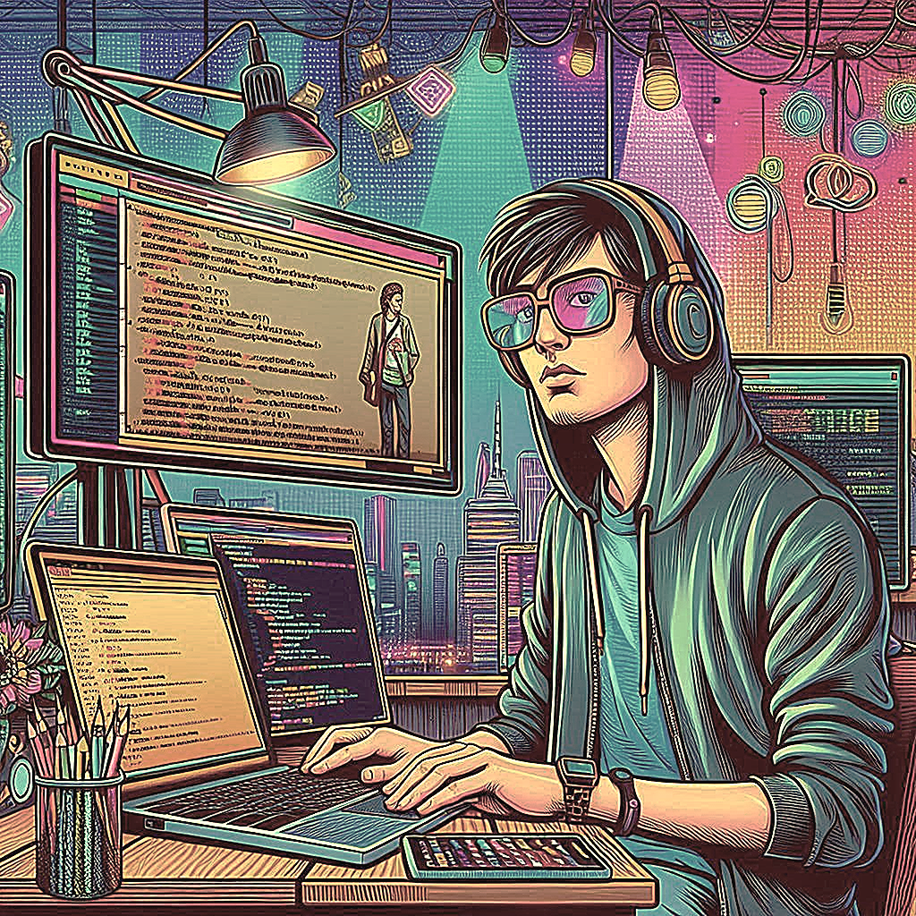 Grafika z programistą